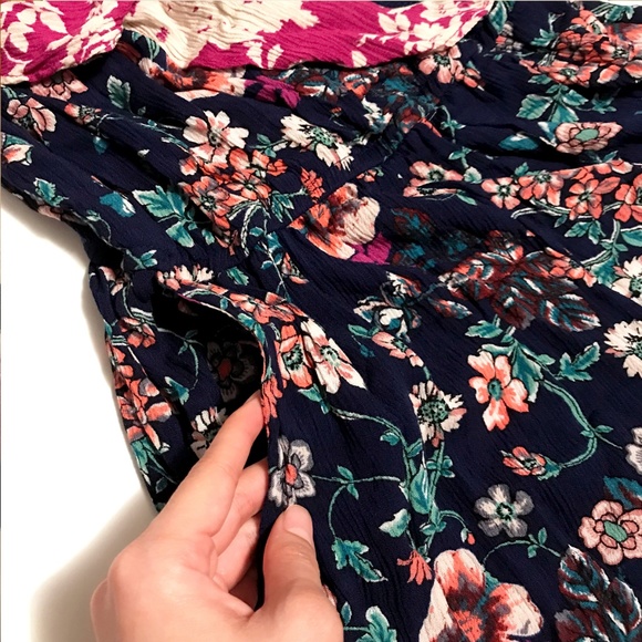 Xhilaration Floral Cold Shoulder Romper - Picture 6 of 8